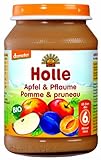 Holle Apfel & Pflaume, 6er Pack (6 x 190 g) - Bio