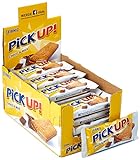 PiCK UP! Choco&Milk (24 x 28 g), Riegel mit knackiger Milchschokolade und Milchcreme zwischen zwei Keksen, der Snack für unterwegs, Thekenaufsteller mit 24 Stück