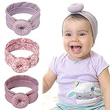 3 STÜCKE Baby Mädchen Stirnbänder Schleife Knoten Haarbänder Rutschfeste Elastik Stirnband Haarband für Säuglinge Kinder Kleinkinder Neugeborene