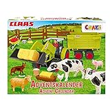 CRAZE Adventskalender CLAAS Maschinen Kinder Weihnachtskalender 2021 Spielzeug Bauernhof Figuren Traktor Kalender Junge 19597