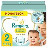Pampers Baby Windeln Größe 2 (4-8kg) Premium Protection, Mini, 240 Stück