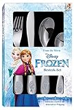 P:os 25650 - Besteck-Set mit Disney Frozen Prägung, 4-teiliges Kinder-Besteck aus rostfreiem Edelstahl, Ess-Besteck mit Messer, Gabel, Suppen-Löffel und Dessert-Löffel, spülmaschinengeeignet