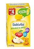 Bebivita Baby Quetschbeutel Banane in Apfel, 4er Pack ( 4 x 4 x 90 g )