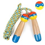 WFF Spielzeug Premium Springseil for Kinder - rutschfeste, Verstellbarer und bequemer Grip - Perfekt auf Spiele for Kinder (Color : Log -3cm)