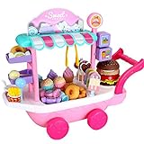 duhe189014 Mini Ice Cream Candy Trolley Spielhaus Pädagogisches Spielzeug Montage PushSet Candy Cart Auto für Kinder ab 3 Jahren accepted