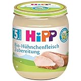 HiPP Bio-Hühnchenfleisch-Zubereitung, 6er Pack (6 x 125 g)