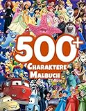 500+ Charaktere Malbuch: Ein interessantes Malbuch mit vielen Bildern von Charakteren zur Entspannung und zum Stressabbau