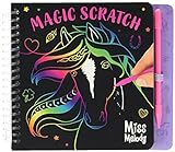 Depesche 10709 Miss Melody - Mini Magic Scratch Book, Kratz-Buch mit tollen Pferde-Motiven zum Kratzen, magischer Farbverlauf, ca. 15,3 x 13,2 x 1,8 cm