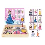WFF Spielzeug Dress Up Spielzeug Holzmagnetpuzzle Kinder Lernspielzeug 2-3-4-6-7-jährigen Jungen und Mädchen Spielzeug (Color : Princess Dress up)