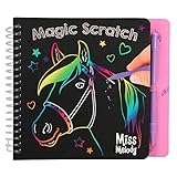 Depesche 10709 Miss Melody - Mini Magic Scratch Book, Kratz-Buch mit tollen Pferde-Motiven zum Kratzen, magischer Farbverlauf, ca. 15,3 x 13,2 x 1,8 cm