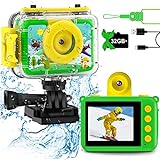 GKTZ Kinderkamera wasserdicht, Action-Videokamera, Unterwasserkamera, Kinder, Fotoapparat, Digitale Selfie, Spiele, 3-14 Jahre