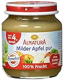 Alnatura Demeter Bio Milder Apfel pur, glutenfrei, 6er Pack (6 x 125 g)
