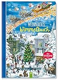 Weihnachtswimmelbuch: Das riesengroße Wimmelbuch mit weihnachtlichen Motiven und kleinen Rätseln für Kinder ab 2 Jahren