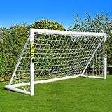FORZA Fußballtor mit einem Klicksystem – das Fußball-Tor kann das ganze Jahr über bei jedem Wetter draußen Lassen Stehen | Fussballtore für Garten | Fussballtor Kinder (2,4m x 1,8m)