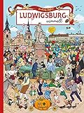 Wimmelbuch: Ludwigsburg wimmelt. Liebevolle Zeichnungen von Stadt, Blühendem Barock, Freibad Hoheneck und vielen lustigen Details garantieren großen Wimmelspaß für die ganze Familie.